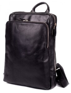SEGALI Kožený batoh 2106 čierny