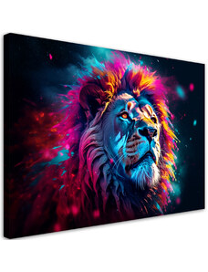 Gario Obraz na plátne Majestátny farebný lev Rozmery: 60 x 40 cm