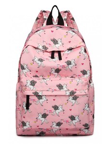 Konofactory Ružový vzorovaný ruksak do školy „Unicorn"