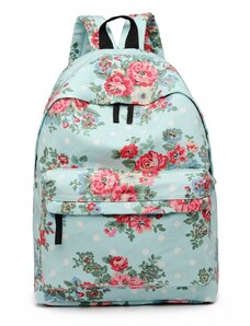 Konofactory Modrý kvetovaný ruksak do školy „Roses“