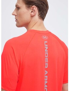 Tréningové tričko Under Armour Tech ružová farba, s potlačou, 1377054