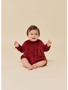Šaty pre bábätká Konges Sløjd bordová farba, mini, áčkový strih