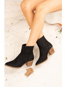 Fox Shoes Black Suede Women's Boots