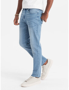 Ombre Clothing Pánske džínsové nohavice SLIM FIT - svetlomodré V2 OM-PADP-0110