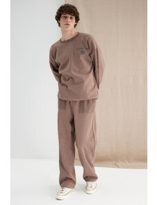 Trendyol Mink Men's More Sustainable Oversize Pocket Textured Fabric Detailed Sweatpants