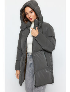 Trendyol Collection Khaki nepremokavá bunda s kapucňou