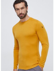 Funkčné tričko s dlhým rukávom Smartwool Classic Thermal Merino žltá farba