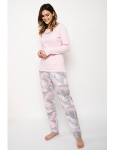 Italian Fashion Dámske bavlnené pyžamo Aloe ružové, Farba ružová