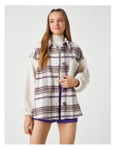 Koton drevorubačská košeľa a bunda oversized detailné vrecká a gombíky.