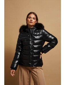 Moodo Quilted jacket with fur hood