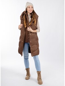 Women's quilted vest GLANO - brown