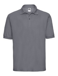 Men's Polycotton Polo Russell Dark Grey T-Shirt