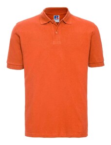 Orange Men's Polo Shirt 100% Cotton Russell