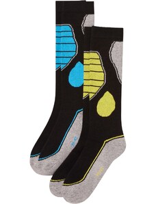 bonprix Lyžiarske ponožky, termo (2 ks v balení) s vnútorným froté s bio bavlnou, farba čierna