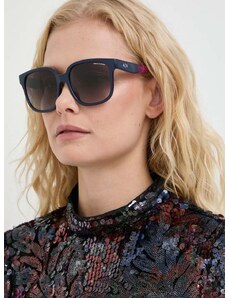 Slnečné okuliare Armani Exchange dámske, tmavomodrá farba