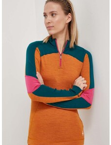 Funkčné tričko s dlhým rukávom Smartwool Classic Thermal Merino oranžová farba