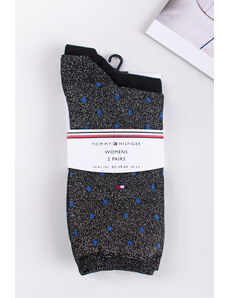 Tommy Hilfiger Dámske čierne ponožky Sock Dot - dvojbalenie