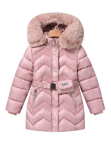 Dievčenský zimný kabát GLO STORY LOVELY ružový