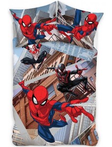 Carbotex Posteľné obliečky Spiderman - motív Cez paralelné svety - 100% bavlna - 70 x 90 cm + 140 x 200 cm