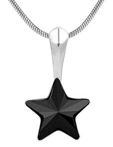 Ligot Strieborný prívesok čierna hviezda so Swarovski Crystals VSW038P