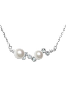 Ligot Strieborný perlový náhrdelník ILUMIA JJJN0972