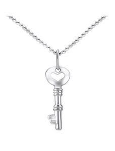 Ligot Strieborný náhrdelník s príveskom kľúč ZTS83504NVSW