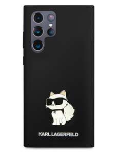 Samsung Galaxy S23 Ultra Karl Lagerfeld Liquid Silicone Choupette NFT Case schwarz KLHCS23LSNCHBCK
