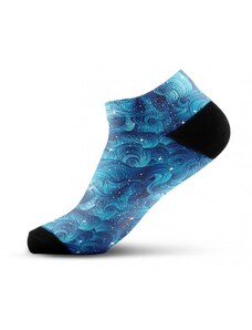 SPACE WAVES - K potlačené členkove veselé ponožky Walkee