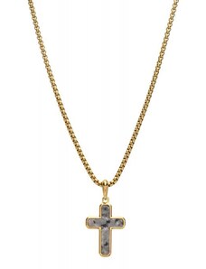 Pánsky náhrdelník Kríž z labradoritu Trimakasi