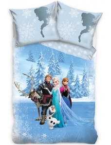 Carbotex Posteľné obliečky Ľadové kráľovstvo - Frozen - motív Skutočné priateľstvo - 100% bavlna - 70 x 90 cm + 140 x 200 cm