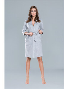 Italian Fashion Megan bathrobe with 3/4 sleeves - melange