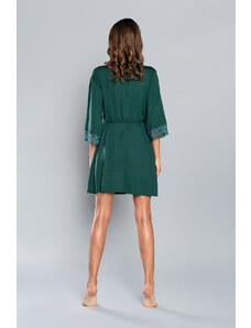 Italian Fashion Samaria bathrobe with 3/4 sleeves - green