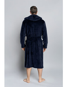 Italian Fashion Long sleeve Mimas bathrobe - navy blue
