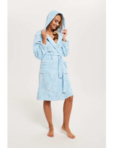 Italian Fashion Misti women's long-sleeved bathrobe - blue