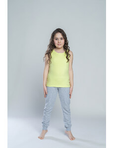 Italian Fashion Tola T-shirt for girls with wide straps - lime
