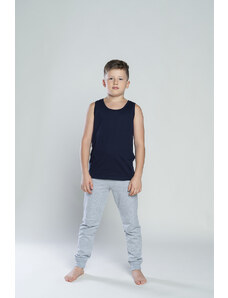 Italian Fashion Boys' T-shirt Tytus with wide straps - dark blue