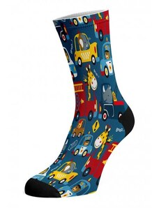 ZVÍŘECÍ DOPRAVA KID detské potlačené veselé ponožky Walkee