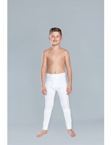 Italian Fashion Long boys' trousers Jaś - white