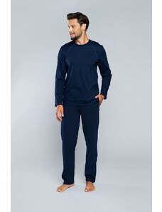 Italian Fashion Men's pyjamas Niko, long sleeves, long pants - dark blue