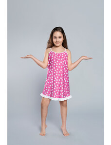 Italian Fashion Alka shirt for girls with narrow straps - pink print