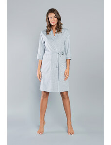 Italian Fashion Montana bathrobe with 3/4 sleeves - melange