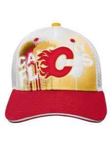 Outerstuff Calgary Flames detská čiapka baseballová šiltovka Paint Splatter Fashion Meshback