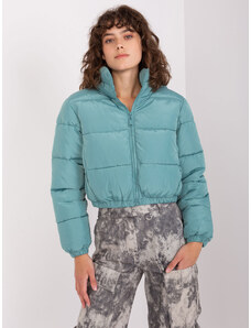 MINORITY Krátka tyrkysová prešívaná zimná bunda pre ženy
