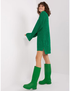 Fashionhunters Green women's knitted dress