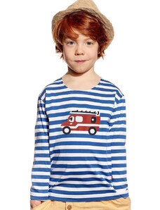 Piskacie Chlapčenské tričko hasiči, farba pásik modrý, veľkosť 86