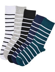 Urban Classics Accessoires Small Stripe Socks 5-Pack Winter Color