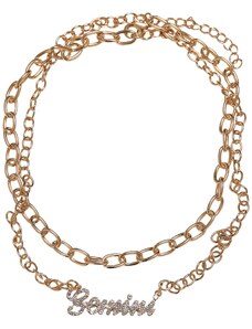 Urban Classics Accessoires Diamond Zodiac Gemini Necklace - Gold Color