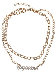 Urban Classics Accessoires Diamond Zodiac Necklace - Gold Color