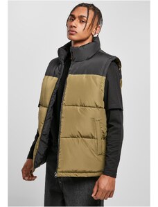 Urban Classics Block Puffer Vest black/tiniolive