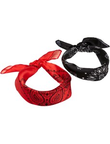Urban Classics Accessoires Satin scarf 2-pack black/red